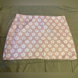 Shein pink flower skirt 4xl